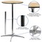 Emma and Oliver 24" Round Wood Cocktail Table with 30" and 42" Columns